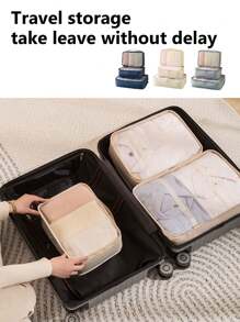 Light Luxury Style Simple And Fashionable Multiple Sizes And Specifications Storage Travel Bag Set Simple Business Trip Travel With Luggage Bag Multifunctional Lightweight Breathable Clothing Storage Bag