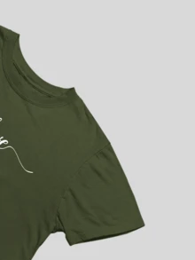 Women T-Shirts - 軍綠色 - 查看 4