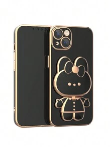 電鍍翻轉兔耳鏡支架手機殼,適用於iphone 15 14 13 12 11 Xs Xr X 7 8 Plus Pro Max,全覆蓋鍍殼 - 白色 - 查看 8