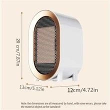 1 件迷你 1200w Ptc 便携式电暖器、空气加热器和风扇，带无刷电机和可调节恒温器，适用于家庭办公桌和假日，提供节能加热和多重保护 - 綠色 - 查看 2