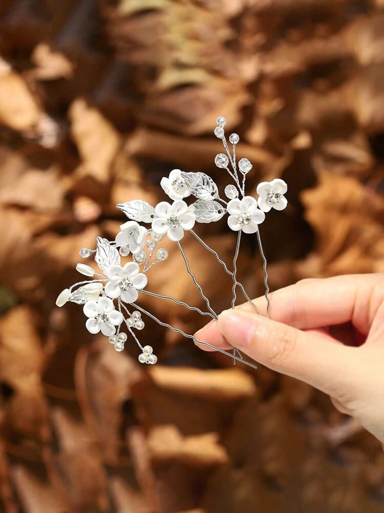 Acquista Accessori per capelli da sposa da donna Pettini per capelli con fiori color oro Perle con strass Gioielli Ornamenti per capelli in Italia a partire da 0.86