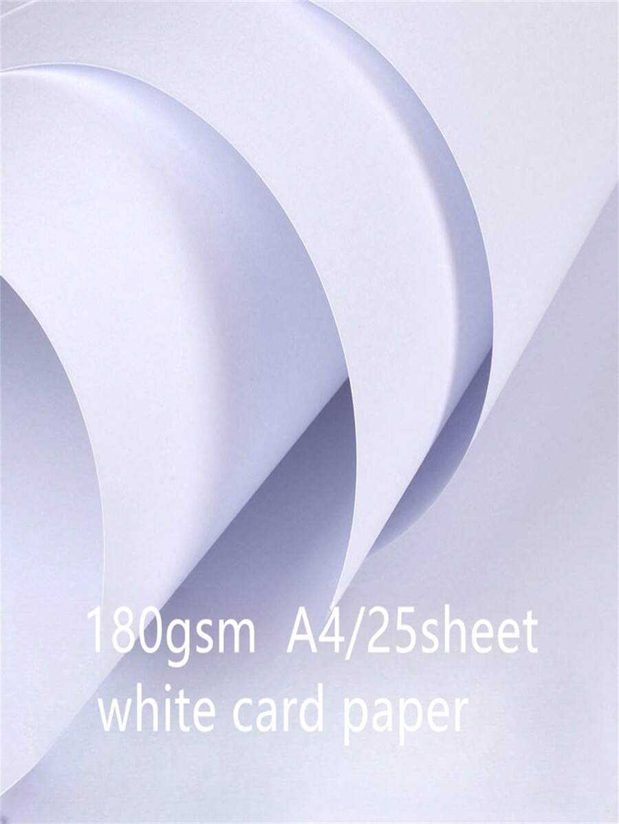 White Cardstock A4 Whiteboard Hardboard For Sketching, Outlining, Drawing, Colorful Art, Office, Home - White - View 1