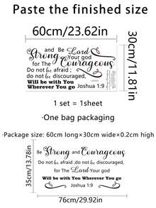 1 件英文勵志短語家飾牆貼 - 黑色 - 查看 6