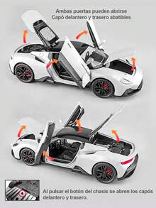 Maserati Mc20 Autos Metal Modelo Escala 1:32 Con Luz +música