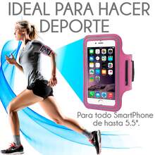 1 Pieza Brazalete Deportivo Unisex de 5.5 Pulgadas para Correr, Bolso para Brazo para Celular - Rosa - Ver 2