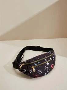 牛津布腰包,女式大容量腰包金屬裝飾肩背包 - 彩色 - 查看 5