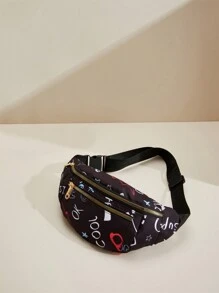 牛津布腰包,女式大容量腰包金屬裝飾肩背包 - 彩色 - 查看 6