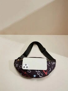 牛津布腰包,女式大容量腰包金屬裝飾肩背包 - 彩色 - 查看 4