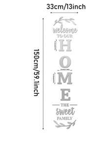 3d 壓克力鏡牆貼,銀色,家居裝飾 Diy 自黏壓克力貼紙,適合客廳、臥室、家庭,包括字母標誌 - 銀色 - 查看 2