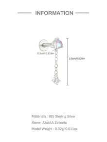 1 件时尚精致吊坠耳环，适合女性 925 银 18K 镀金，复古 2023 年潮流珠宝，送给我的爱人，适合派对 - 金色 - 查看 10