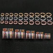 2 single-sided diamond small earrings, ear buckles, gold silver rose gold ear bone buckle ear jewelry - Silver Mixed Color - View 9