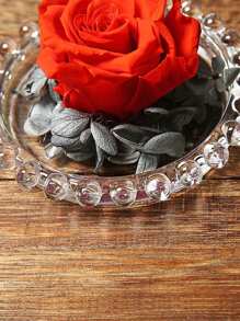 Pequeña Cúpula De Vidrio Con Flor Eterna - Rojo - Ver 6