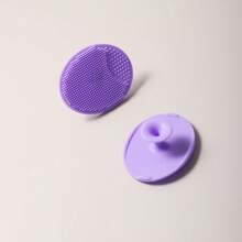 2入組新生兒硅膠洗髮刷嬰兒沐浴清潔刷嬰兒柔軟潔面刷 - 紫色 - 查看 1