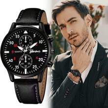 Fashion Gentleman Geneva Men's Metal Watch - Black - View 1