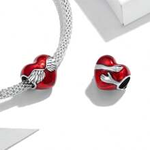 bamoer 1 pièce 925 Argent Sterling Famille Perles D'amour Rouge Perles D'étreinte Aimante Pour Bracelet De Femmes Collier Accessoires De Bricolage Cadeau De La Saint-valentin