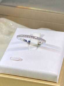 1 件简约优雅锆石戒指、新娘承诺订婚诞生石戒指、周年纪念戒指、情人节礼物 - 小戒指 - 查看 37