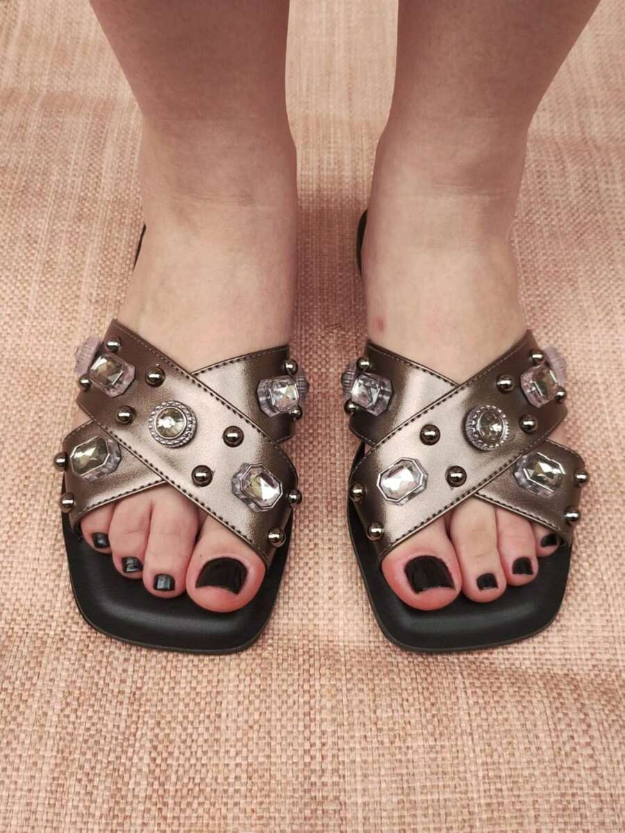 Women Flat Sandals - Xám - Xem 1