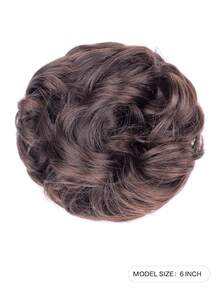 Offerte Speciali Messy Bun Hair Pieces,Messy Hair Bun Hair Scrunchies Extension,Curly Wavy Messy Synthetic Chignon For Women Girls,Thick Hairpieces Hair Chignon For Daily Wear Fashion Party Christmas New Year Gift For Women Y2k Winter Goth Brown - Piano Color - View 4