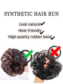 Offerte Speciali Messy Bun Hair Pieces,Messy Hair Bun Hair Scrunchies Extension,Curly Wavy Messy Synthetic Chignon For Women Girls,Thick Hairpieces Hair Chignon For Daily Wear Fashion Party Christmas New Year Gift For Women Y2k Winter Goth Brown - Piano Color - View 7