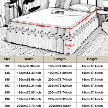 New Soft Bed Skirt, Fashion Elegant Embroidery Design, 9 Colors, 5 Sizes - Beige - View 2