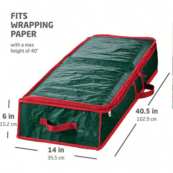 Gift Wrap Organizer, Christmas Wrapping Paper Storage Bag W/Useful