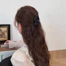 1 对黑色小号蝴蝶结公主发夹，适合女孩，发饰 - 黑色 - 查看 4