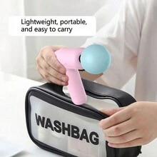 AXH. 1pc Customized High-Intensity Percussion Massage Gun, Rechargeable Full Body Massager, Muscle Relaxation, Same Model As Celebrities, Electric Massage Device To Relieve Back And Neck Muscle Soreness - Blue - View 4