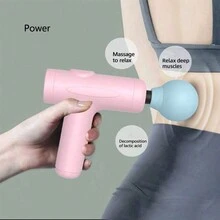 AXH. 1pc Customized High-Intensity Percussion Massage Gun, Rechargeable Full Body Massager, Muscle Relaxation, Same Model As Celebrities, Electric Massage Device To Relieve Back And Neck Muscle Soreness - Blue - View 2