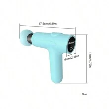 AXH. 1pc Customized High-Intensity Percussion Massage Gun, Rechargeable Full Body Massager, Muscle Relaxation, Same Model As Celebrities, Electric Massage Device To Relieve Back And Neck Muscle Soreness - Blue - View 5