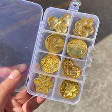8 件套合金蠟印章套裝,蠟印章工具配件(不含蠟),適用於禮品包裝、信封、邀請卡、剪貼簿等。 - 彩色 - 查看 5