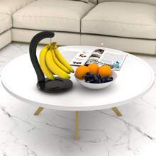 Bamboo Banana Holder,Freestanding Banana Hanger With Hook And Base For Countertop And Table - Black - View 8