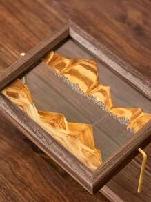 1 件隨機顏色和款式創意沙漏木框沙畫,客廳裝飾/辦公桌裝飾品/節日禮物 - 彩色 - 查看 4