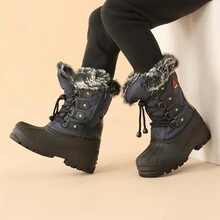 Boys & Girls Knee High Winter Snow Boots Toddler/Little Kid/Big Kid - 藏蓝色 - 查看 2