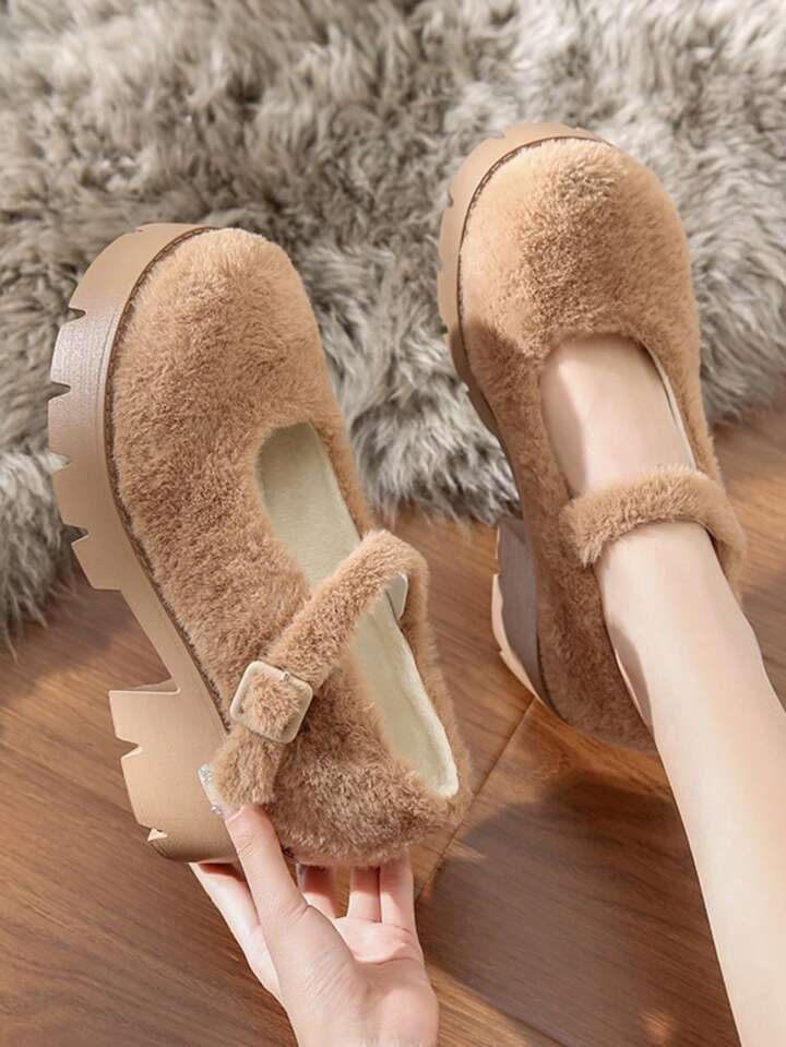 New Arrival Women S Round Toe Chunky Heel Mary Jane Shoes With