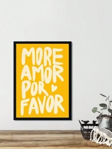 1 Pc, Modern Style, Lettering More Por Favor Printed Poster, Used For Living Room And Bedroom Decoration, Waterproof Canvas Painting, Mural, Framed/Unframed Optional