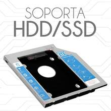 Adaptador Caddy Sata de 2.5 Disco Duro HDD SSD Laptop 9.5 mm - Plateado - Ver 6