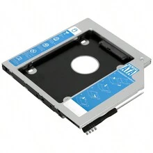 Adaptador Caddy Sata de 2.5 Disco Duro HDD SSD Laptop 9.5 mm - Plateado - Ver 1