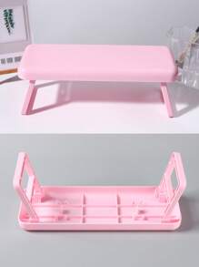 1入組五顏六色粉色美甲手枕指甲手墊桌面工具，舒適可摺疊易清洗耐用指甲手臂墊腕部支撐方便美甲用品 - 粉色 - 查看 5