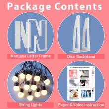 Marquee Light Up Letters, 4FT Marquee Letters, Mosaic Letters For Balloons, Mosaic Balloon Frame, Giant Letters For Birthday Engagement Wedding Party Decoration - Letter N - View 4