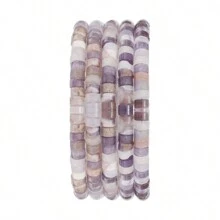 1 Fio De Miçanga Cilíndrica De Rondelle De Pedra 4x2mm De Turquesa, Quartzo E Jasper Para Fazer Jóias Com Contas De Disco Redondo E Plano Para Fazer Pulseiras Como Acessórios Diy