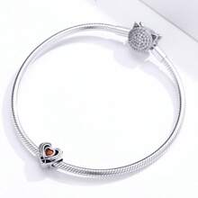 bamoer 1 pièce 925 Argent Sterling Famille Perles D'amour Rouge Perles D'étreinte Aimante Pour Bracelet De Femmes Collier Accessoires De Bricolage Cadeau De La Saint-valentin