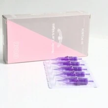 20 Stücke/box Rl/rs/f Größe Lila Professionelles Einweg-tattoo-modul Nadeln Halb-permanente Augenbrauen Lippen Make-up Nadeln Für Tattoo-maschine Stift