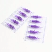 20 Stücke/box Rl/rs/f Größe Lila Professionelles Einweg-tattoo-modul Nadeln Halb-permanente Augenbrauen Lippen Make-up Nadeln Für Tattoo-maschine Stift