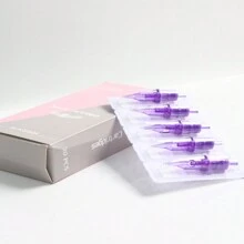 20 Stücke/box Rl/rs/f Größe Lila Professionelles Einweg-tattoo-modul Nadeln Halb-permanente Augenbrauen Lippen Make-up Nadeln Für Tattoo-maschine Stift
