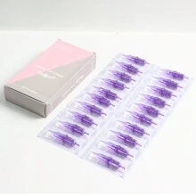 20 Stücke/box Rl/rs/f Größe Lila Professionelles Einweg-tattoo-modul Nadeln Halb-permanente Augenbrauen Lippen Make-up Nadeln Für Tattoo-maschine Stift