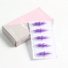 20 Stücke/box Rl/rs/f Größe Lila Professionelles Einweg-tattoo-modul Nadeln Halb-permanente Augenbrauen Lippen Make-up Nadeln Für Tattoo-maschine Stift