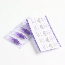 20 Stücke/box Rl/rs/f Größe Lila Professionelles Einweg-tattoo-modul Nadeln Halb-permanente Augenbrauen Lippen Make-up Nadeln Für Tattoo-maschine Stift
