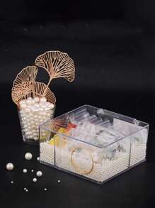 1000顆4mm奶白色ABS人造珍珠珠子，高光澤，無孔，適合DIY珠寶製作，婚禮派對裝飾，髮飾等用途。 - 奶白色4mm 1000顆 - 查看 1