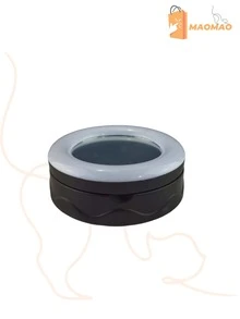 MAOMAO - BGD-1532 ESPEJO CON LUZ LED RETRACTIL/PLEGABLE MUJER PARA MAQUILLAJE CON ARO DE LUZ Y SOPORTE PARA CELULAR - Negro - Ver 3