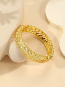 1入新娘婚禮珠寶金手鐲,女士派對手鐲 - 金黃色 - 查看 1